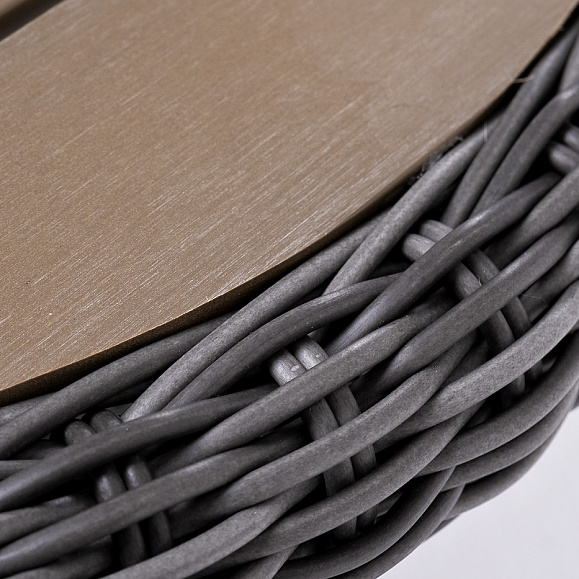 Равенна кофейный стол из искусственного ротанга, цвет графит фото 6