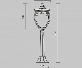Ландшафтный светильник Fleur Maytoni O414FL-01BZ1 цвет Бронза Антик