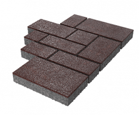 Тротуарная плитка Stellard Микс Сити 60 мм Бордовый