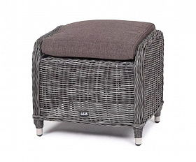 Плетеный пуф Толедо 4SIS из искусственного ротанга, цвет графит