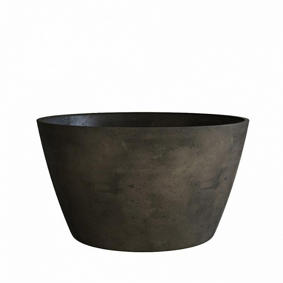 Кашпо Concretika Боул D80 H45 Брезент грей фото 1