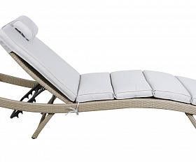 Лиссабон шезлонг из искусственного ротанга, цвет соломенный