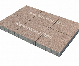 Тротуарная плитка Фабрика Готика Квадрат 400х400х100 мм Сильвер 1