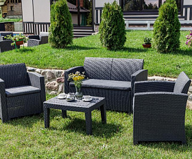 Обеденный комплект Lana S Royal Family из пластика, цвет графит