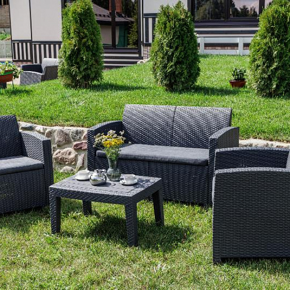 Обеденный комплект Lana S Royal Family из пластика, цвет графит фото 2