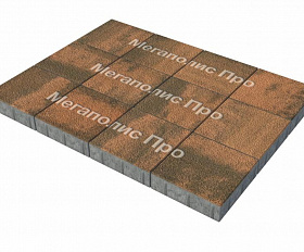 Тротуарные плиты Выбор Квадрум В.1.К.10 300х300х100 мм Листопад Гранит Мустанг