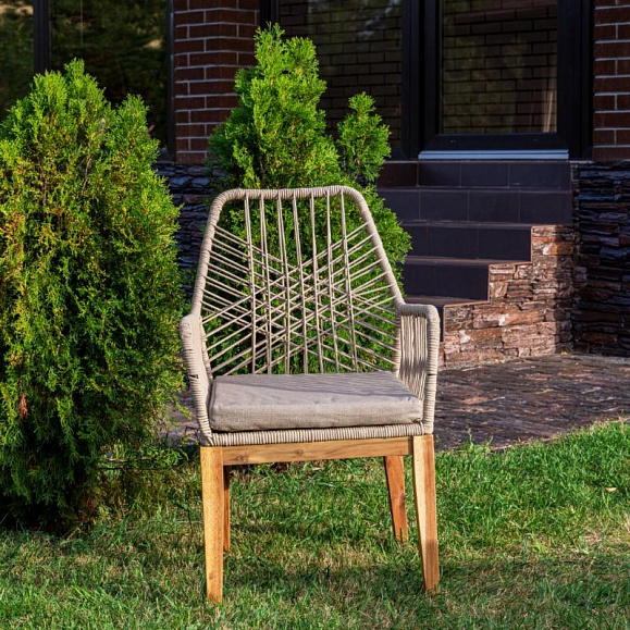 Обеденное кресло Chloe Royal Family из дерева, цвет бежевый фото 2