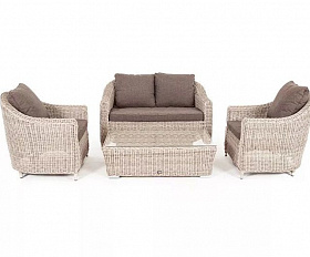 Лаунж-зона Кон Панна 4SIS из искусственного ротанга, цвет бежевый
