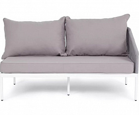 Модуль диванный левый Канны 4SIS из роупа (веревки), цвет светло-серый