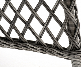 Эспрессо плетеный круглый стол, диаметр 150 см, цвет графит