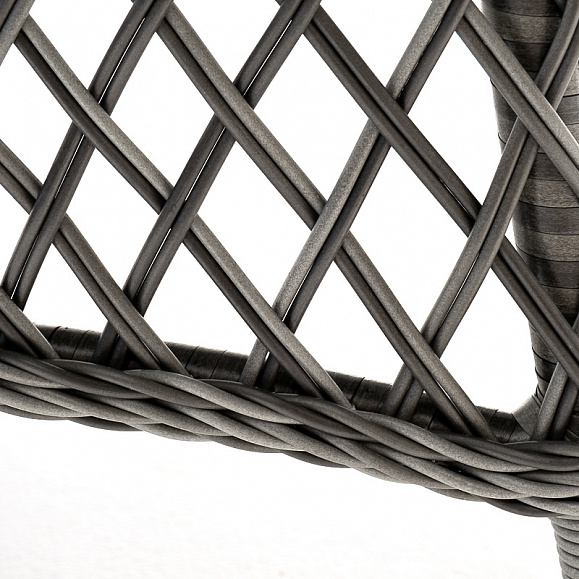 Эспрессо плетеный круглый стол, диаметр 150 см, цвет графит фото 4