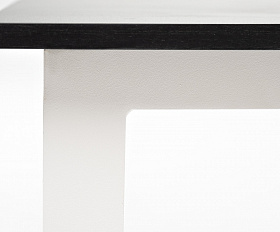 Канны журнальный столик из HPL 90х60, H40, каркас белый, цвет столешницы серый гранит