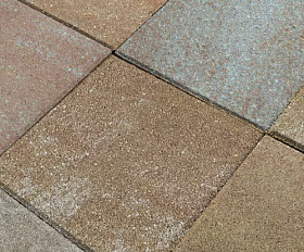 Тротуарная плитка Нобетек Квадрат 1К5ф 400x400x50 Колормикс №2 Янтарь