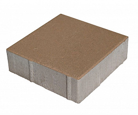 Тротуарная плитка 342 Механический завод Квадрат 200х200х80 мм, Коричневый