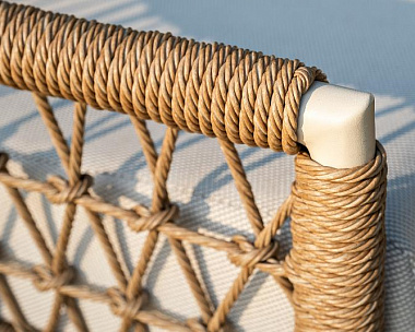 Лаунж-Зона Венеция 4SIS из искусственного ротанга, цвет соломенный