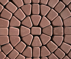 Тротуарная плитка 342 механический завод Классика круговая 60мм Красный