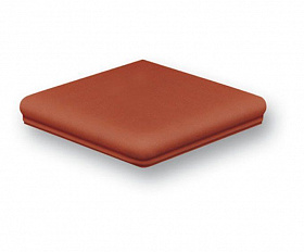 Клинкерная угловая ступень флорентинер Stroeher Keraplatte Terra 215 patrizierrot, 345x345x12 мм