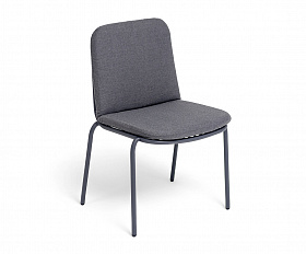 Кастелло стул из стали темно-серый (RAL7024) муар, ткань темно-серая 027
