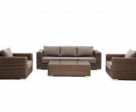 Лаунж-зона Боно 4SIS из искусственного ротанга, цвет коричневый