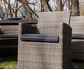 Обеденное кресло Fiona Royal Family из искусственного ротанга, цвет серый