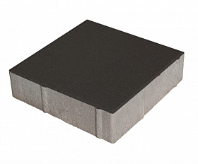 Тротуарная плитка 342 Механический завод Квадрат 300х300х80 мм, Черный