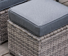 Угловой комплект Zorro Wood Royal Family из искусственного ротанга, цвет серый