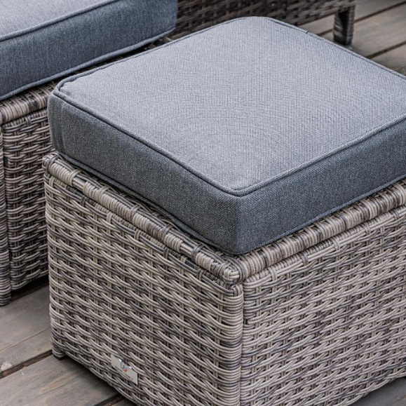 Угловой комплект Zorro Wood Royal Family из искусственного ротанга, цвет серый фото 4