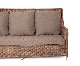 Диван трехместный Гляссе 4SIS из искусственного ротанга, цвет коричневый