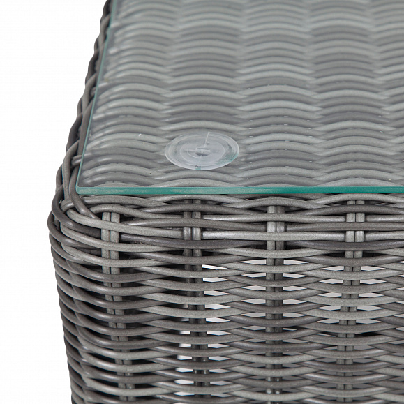 Кон Панна столик журнальный из искусственного ротанга, цвет графит фото 3