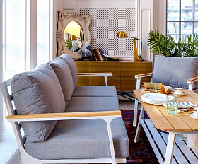 Диванная группа из алюминия CONCORDE L белая Joygarden