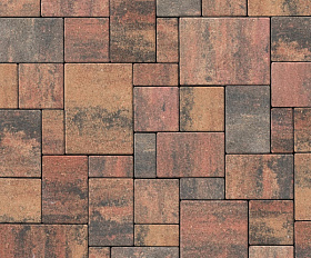 Тротуарная плитка Нобетек Новый город квартет 4НГК6Ф Колормикс №15 Терракот