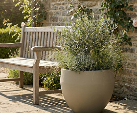 Кашпо Concretika Гира D50H43 Имбирный 1019