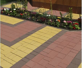 Тротуарная плитка Старый Город 60 мм Красный