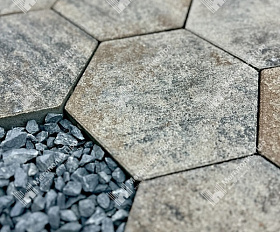 Тротуарная плитка Выбор Соты - Б.3.Ш.6 60 мм Листопад Песчаник