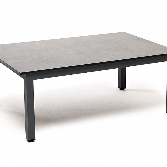 Канны журнальный столик из HPL 95х60, H40, каркас темно-серый (RAL 7024) муар, цвет столешницы серый гранит фото 1