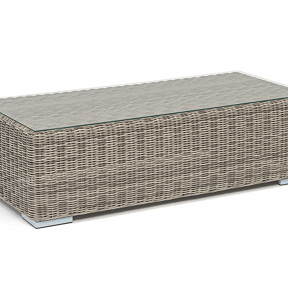 Боно журнальный столик из искусственного ротанга, цвет бежевый фото 3