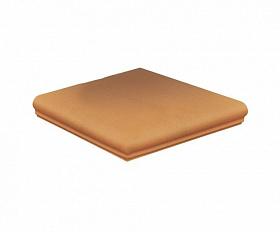 Клинкерная угловая ступень флорентинер Stroeher Keraplatte Terra 307 weizengelb, 345x345x12 мм