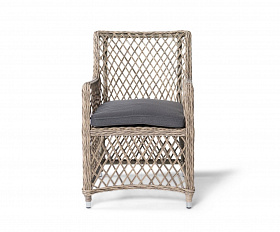 Плетеное кресло Латте 4SIS из искусственного ротанга, цвет соломенный