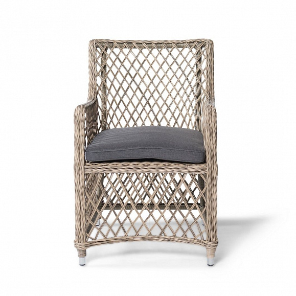 Плетеное кресло Латте 4SIS из искусственного ротанга, цвет соломенный фото 2