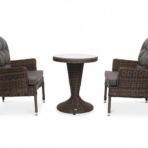 Алиса кофейный комплект из искусственного ротанга, цвет коричневый фото 2