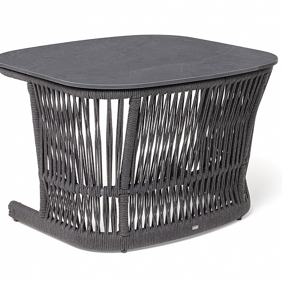 Лугано журнальный стол 76х76 H55 см из HPL, цвет серый гранит фото 1