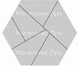 Тротуарная плитка Выбор Оригами Б.4.Фсм.8 80 мм Белый Гранит