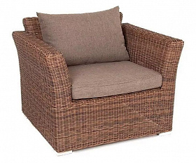 Кресло Капучино 4SIS из искусственного ротанга, цвет коричневый