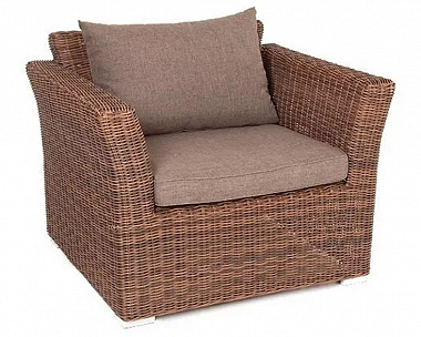 Кресло Капучино 4SIS из искусственного ротанга, цвет коричневый