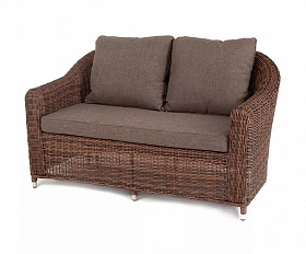 Диван двухместный Кон Панна 4SIS из искусственного ротанга, цвет коричневый