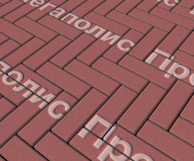 Тротуарная плитка Выбор Паркет Б.4.П.6 Стандарт Красный