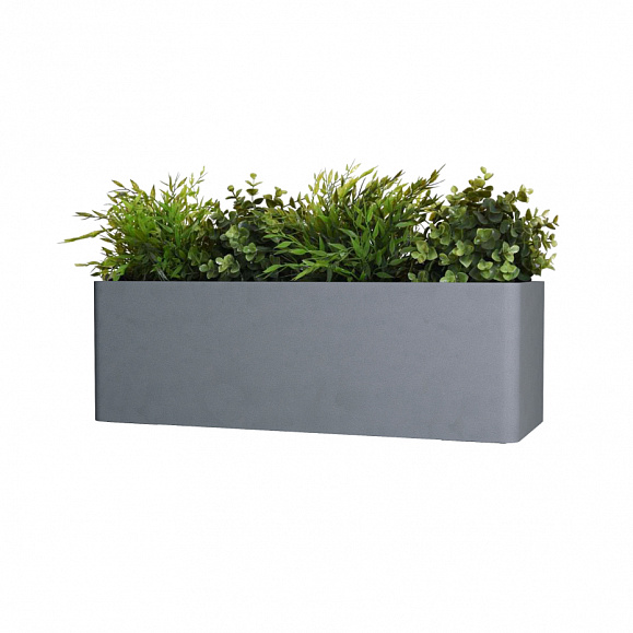 Кашпо TERRAFAKTURA Балконера 110x42x36 Арктик Грей фото 1