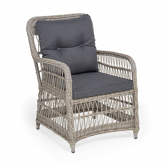 Цесена кресло плетеное из искусственного ротанга, цвет бежевый фото 2