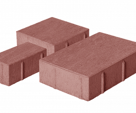Тротуарная плитка Нобетек Новый город 1НГ6Ф Красная