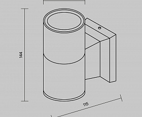 Настенный светильник (бра) Bowery Maytoni O574WL-01W цвет Белый